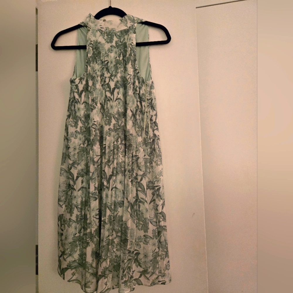 Halogen Green Floral Dress Size XS